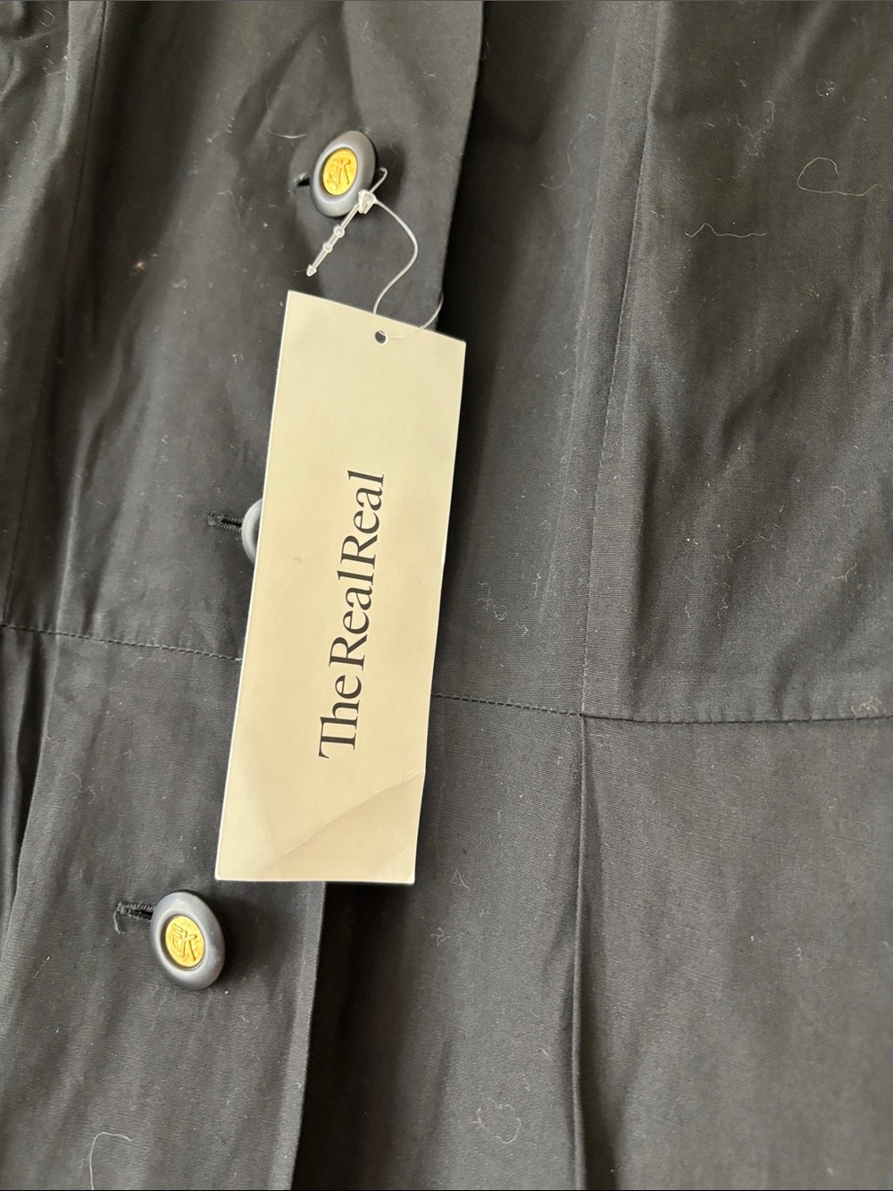 Emmanuelle Khanh Paris Vintage Black Button Up Dress With Pockets- NWT - Picture 3 of 6